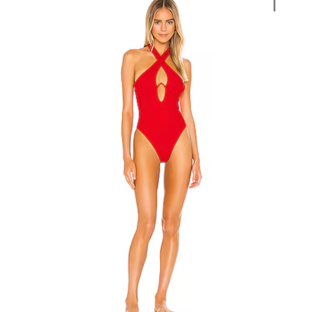 REVOLVE NBD Janessa One Piece Bathing‎ Suit in Candy Apple Swimsuit Size Large